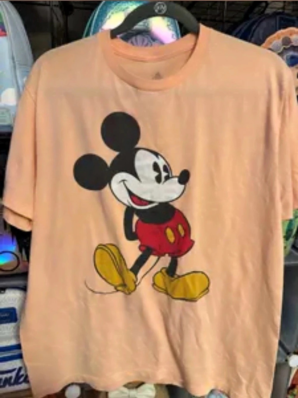 Disney Mickey Mouse Graphic Tee Orange Size Large